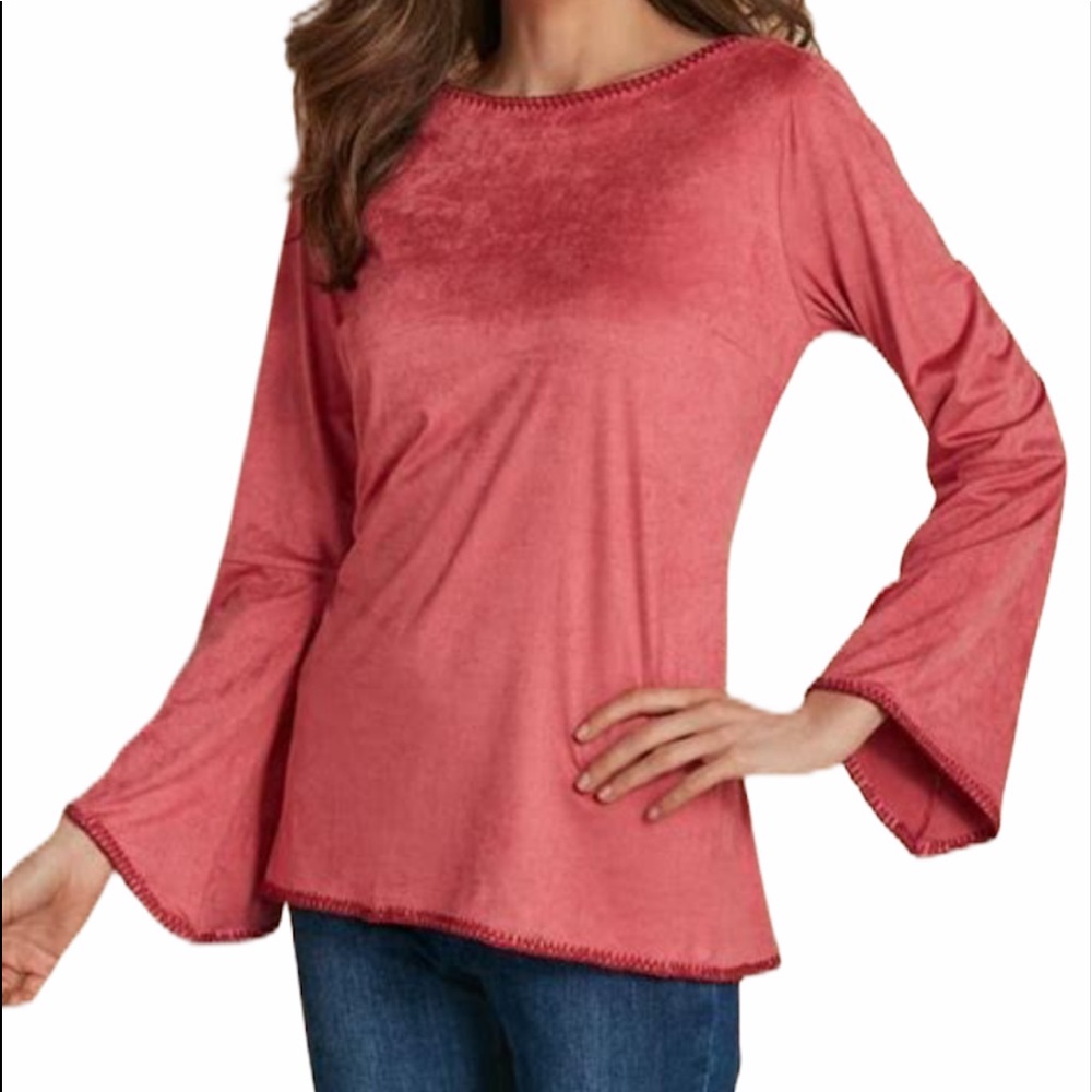Soft Surroundings Beatrix  faux suede tunic- Size Small